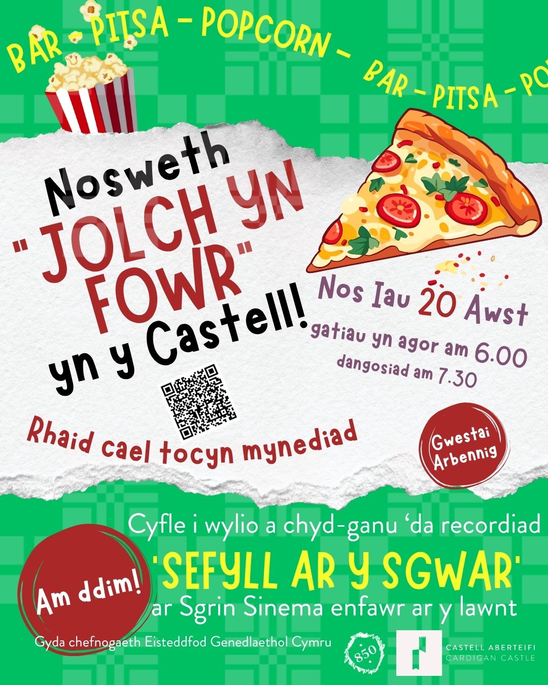 Nosweth Jolch yn Fowr yn y Castell